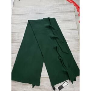 Kedem Sasson Size O/S‎ One of a Kind Green Designer Scarf Fleece Oversize